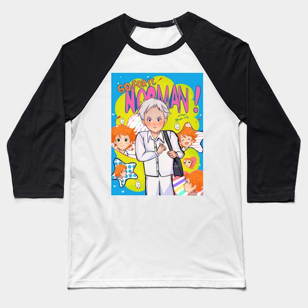 GO FOR IT, NORMAN the promised neverland Baseball T-Shirt by uchix